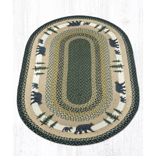 Capitol Importing Co 27 x 45 in. Jute Oval Bear Timbers Patch 88-2745-116BT